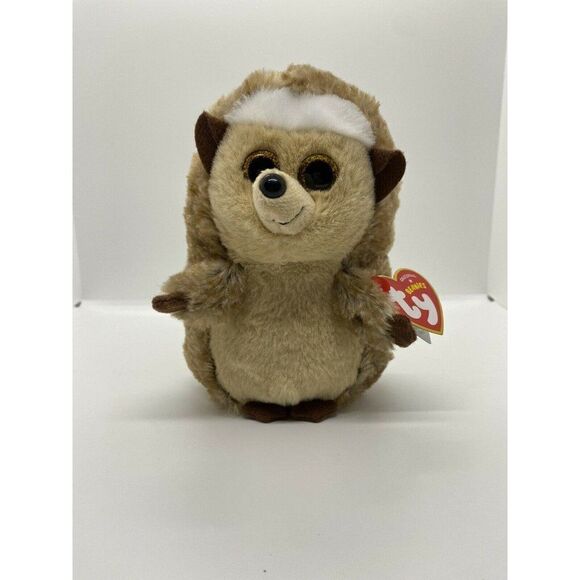 Ty IDA -Brown/Tan/White 6” Beanie Baby Hedgehog! * - Picture 1 of 10
